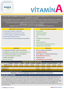 A Vitamini nedir? A Vitamini yararları,görevleri,fazlalığı,eksikliği nelerdir? A Vitamini içeren besin kaynakları ve takviyesi hangileridir?